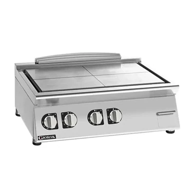 Giorik 700 Series 800mm wide Combination Solid Top and Gas Burner on Open Base