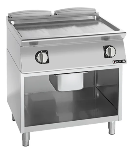 Giorik 900 Series 800mm wide Smooth Satin Chrome Electric Frytop