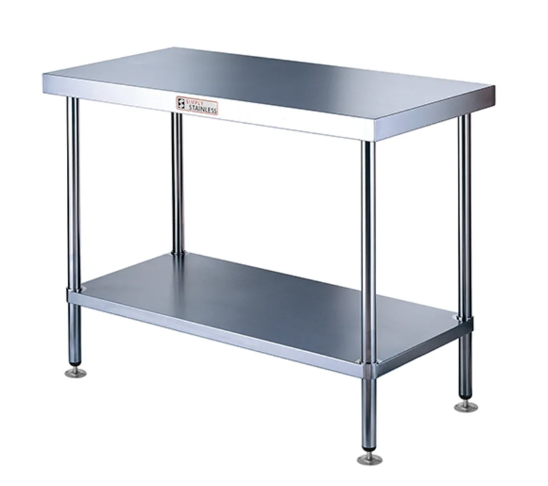 Simply Stainless Work Bench SS01 600 series 600mm Wide With Leg Brace