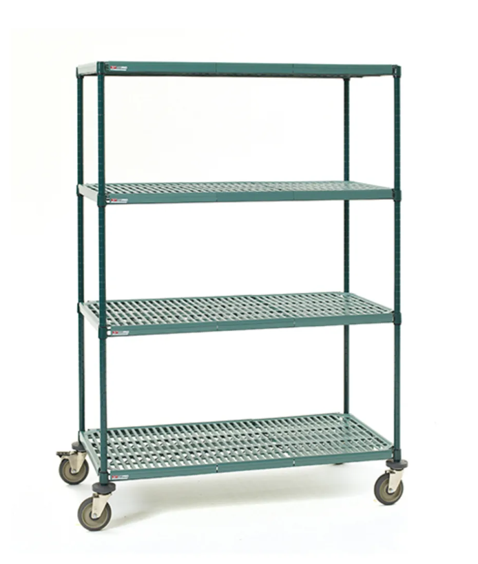 Metro Super Erecta PRO Polymer Mat Shelving - (24" x 30") MOBILE 5 Tier Mat Style Shelves