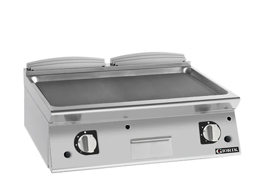 Giorik 900 Series 800mm wide Smooth Mild Steel Electric Frytop on Open Base