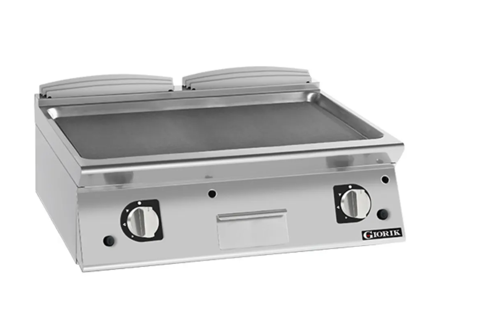 Giorik 700 Series 800mm wide Smooth Mild Steel Electric Frytop on Open Base