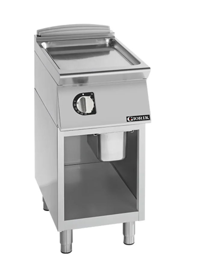 Giorik 700 Series 400mm wide Smooth Satin Chrome Electric Frytop