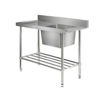 Simply Stainless Dishwasher Right Hand Inlet Bench SS08 700 Series 1650mm Wide (3 x baskets wide)