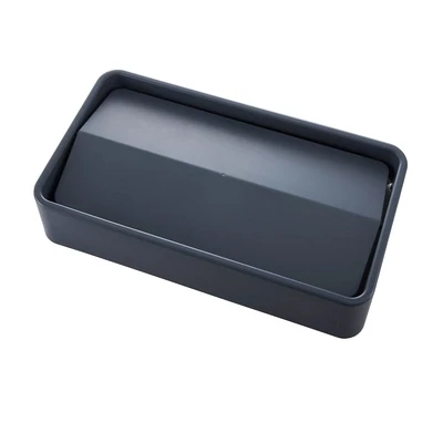 TRUST® Commercial Slim Bin Swing Lid Grey