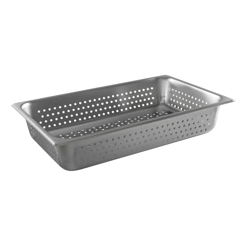 1/1 Full Size Perforated Steam Pan Stainless Steel 100mm