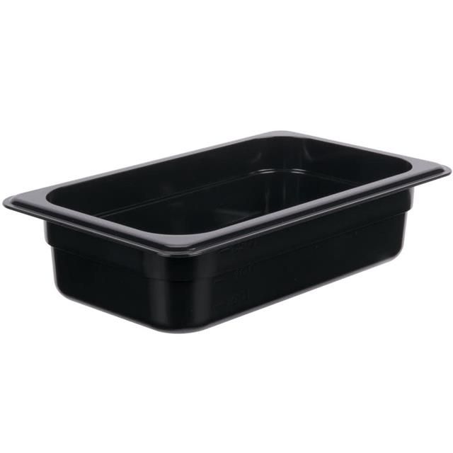 1/4 Size Polycarbonate Food Pan Black 65mm 1/4 Size Polycarbonate Food Pan Black 65mm