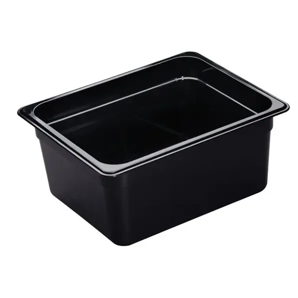 1/2 Size Polycarbonate Food Pan Black 150mm 1/2 Size Polycarbonate Food Pan Black 150mm