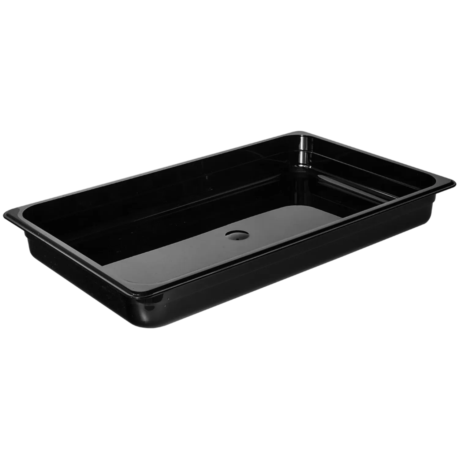 1/1 Full Size Polycarbonate Food Pan Black 65mm
