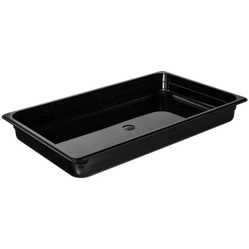 1/1 Full Size Polycarbonate Food Pan Black 65mm