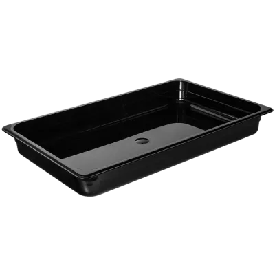 1/1 Full Size Polycarbonate Food Pan Black 65mm