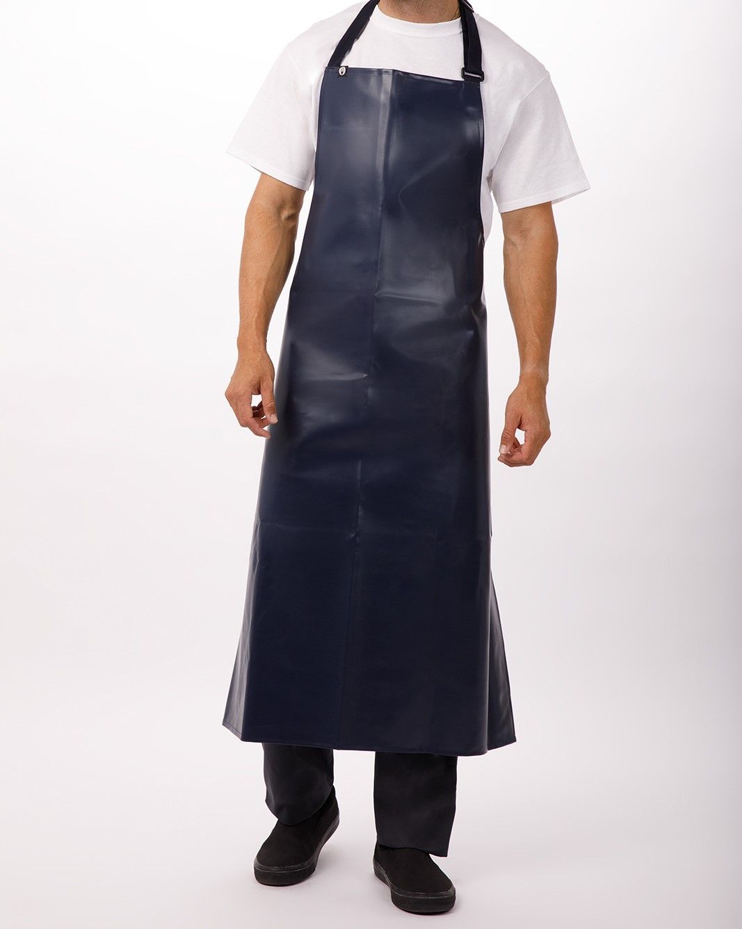 Long PVC Bib Apron Navy