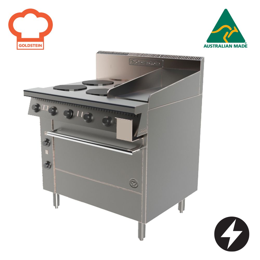 Goldstein PE4S12G28FF | 711mm (28&#39;&#39;) Fan Forced Oven Ranges | Electric