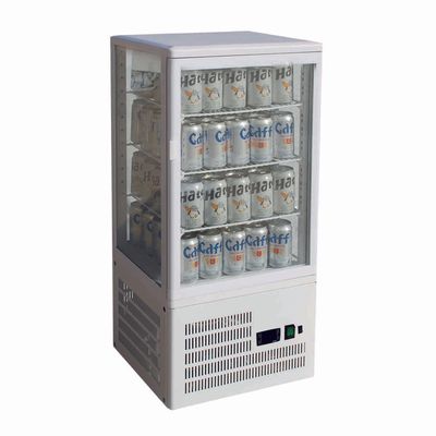 Thermaster TCBD78W Four-Sided Countertop Beverage Display Fridge White
