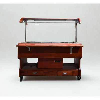 888 GN4.CW Wooden Open Buffet Cold Display