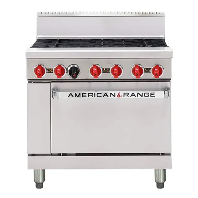 American Range 6 Burner Gas Oven &amp; Range