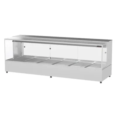 Woodson 6 Module Square Glass Hot Food Display Woodson 6 Module Square Glass Hot Food Display