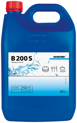 Winterhalter B200S Universal Liquid Glass &amp; Dishwashing Rinse Aid 2x5 L