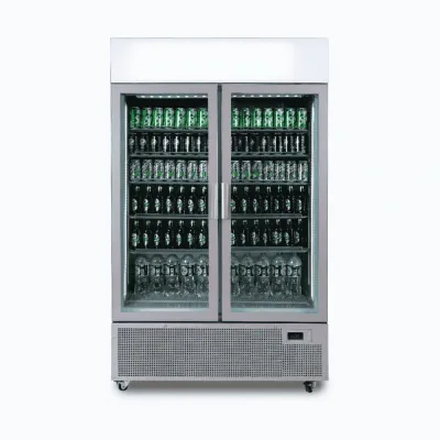 Bromic Upright Display Fridge – 1082L – 2 Door – Flat Glass – Lightbox