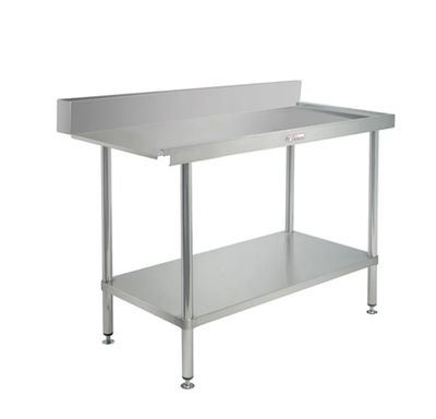 Simply Stainless Dishwasher Left Hand Inlet Bench SS08 700 Series 2100mm Wide (4 x baskets wide)