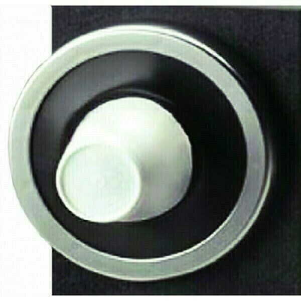 C2410CBKFSM San Jamar Ez-Fit One-Size-Fits-All Counter Mount Cup Dispenser supplied with 4 pre-cut gaskets to suit 73mm - 121mm cup rim diameter