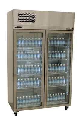 Williams Pearl Two Door S/S Upright Display Refrigerator - HP2GS