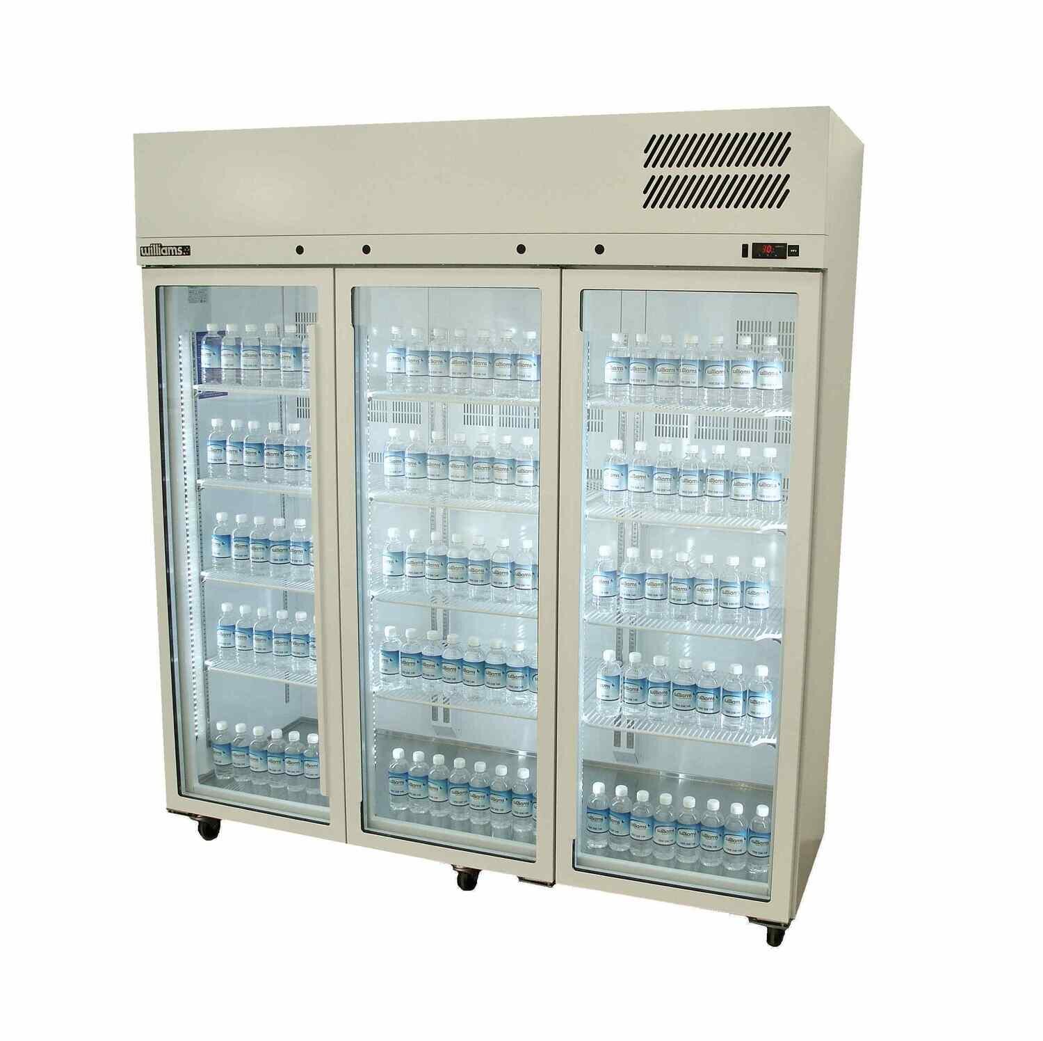 Williams Pearl Three Door White Upright Display Refrigerator - HP3GW