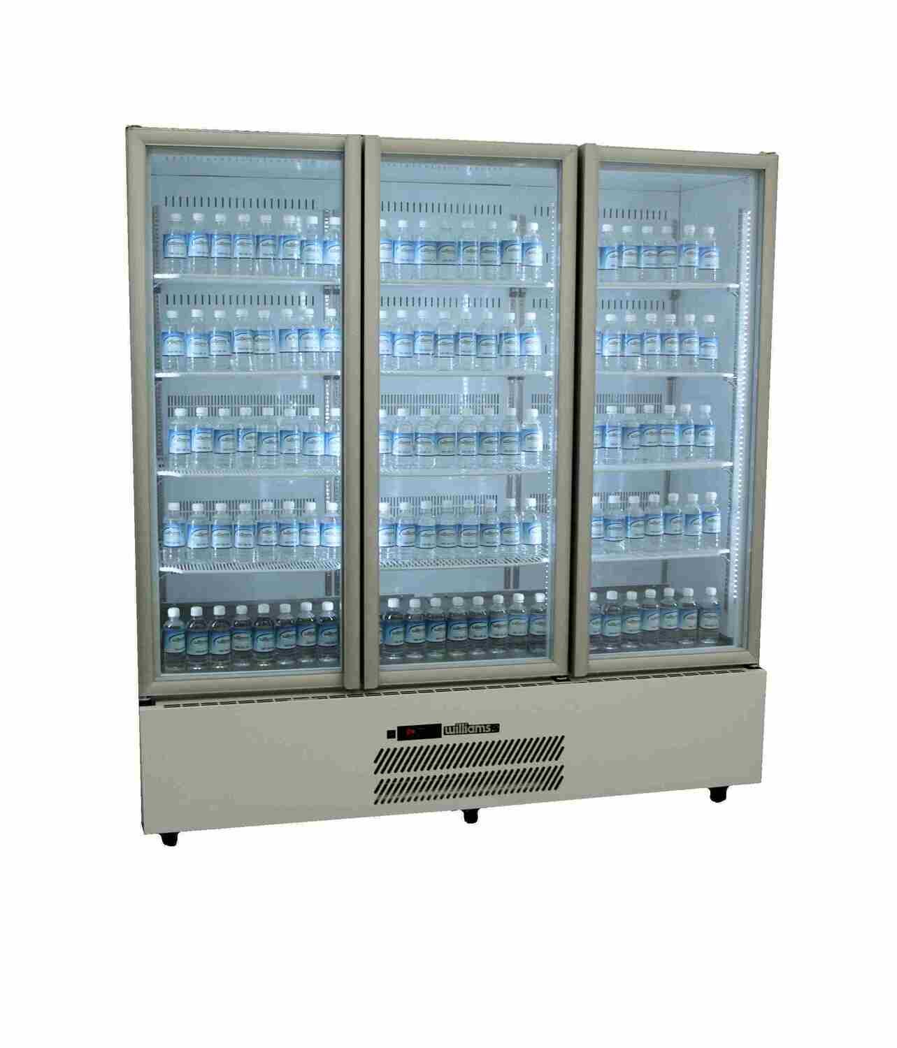 Williams Quartz Star Three Glass Door White Upright Refrigerator