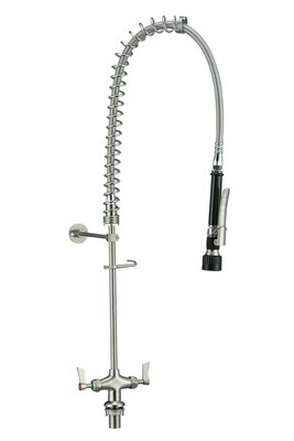 3Monkezz Stainless Steel Dual Bench Mounted Pre Rinse Unit