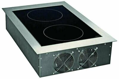 Y3500DDSS Yellow Induction 2 x 3500watt Built in Dual Hob Unit 450mm x 700mm x 208mm 30amp single phase - supplied unplugged