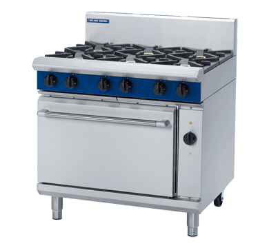 Blue Seal GE56D Gas Range Electric Convection Oven – 6 Burner 2/1 GN