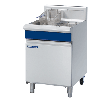 Blue Seal GT60 Vee Ray Single Pan Gas Fryer – 31L, Mechanical Controls, 3 baskets