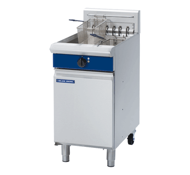 Blue Seal E43 Vee Ray Single Pan Electric Fryer – 27L, Mechanical Controls, 2 baskets