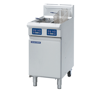 Blue Seal GT46E Vee Ray Twin Pan Gas Fryer – 13L ea, Digital Electronic Controls, 2 baskets