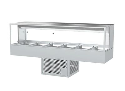 Woodson 3 Module Square Cold Food Display (2 Rows 6 Bays)
