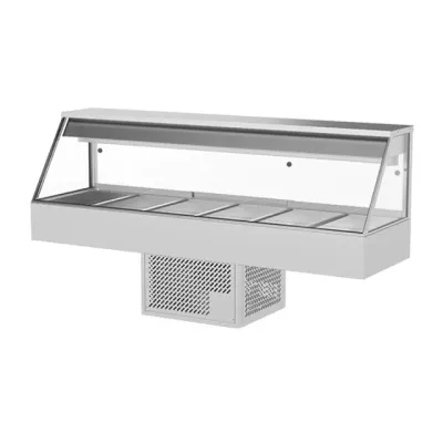 Woodson Straight Cold Food Display (2 Rows 6 Bays)