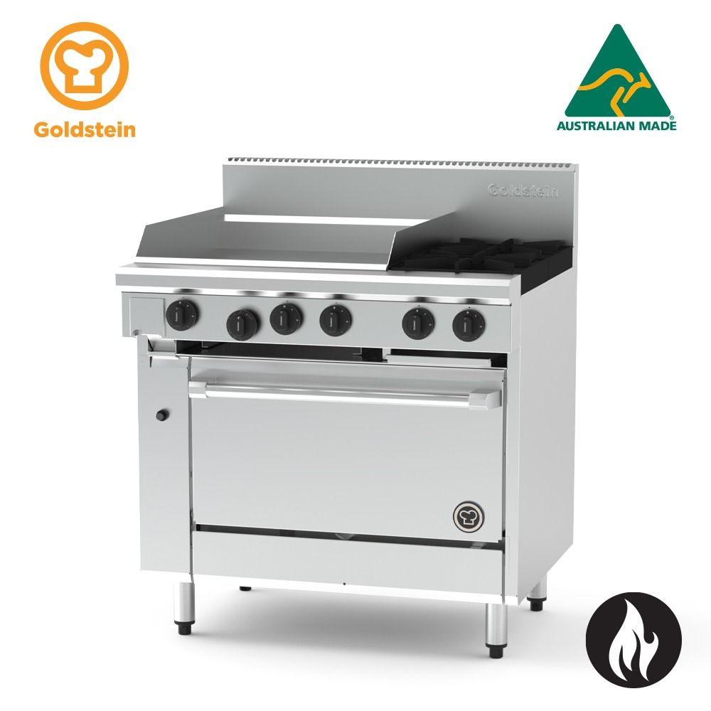 Goldstein PF24G228-X 800 X-Series 800mm 2 Burner &amp; Griddle Oven Range