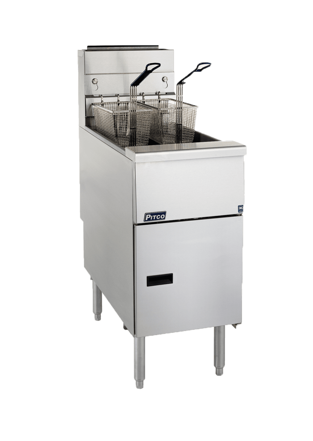 Pitco SG14TS Millvolt Split Pan 11L Double Basket Gas Fryer
