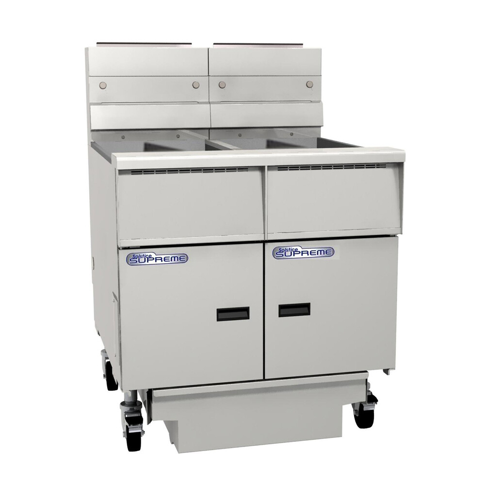 Pitco SE14T-FD/FF Solstice Split Pan 2 Bank 11L Solid State Control Electric Fryer