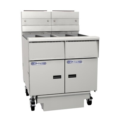 Pitco SE14T-FD/FF Solstice Split Pan 2 Bank 11L Solid State Control Electric Fryer