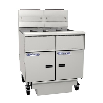 Pitco SSH55T-FD/FF Solstice Supreme 2 Split Pan 11L Double Basket Solid State Control Gas Fryers