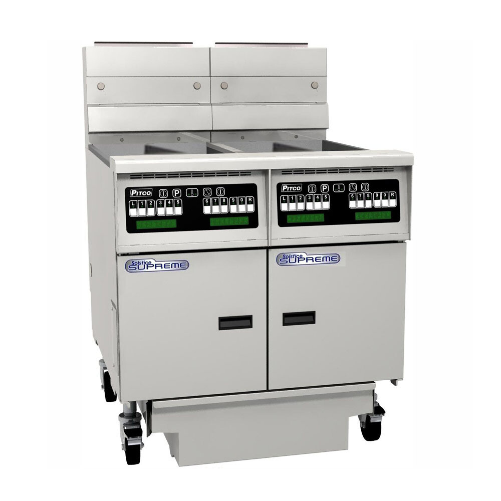 Pitco SSH55T-C/FD/FF Solstice Supreme 2 Split Pan 11L Double Basket Computer Control Gas Fryer