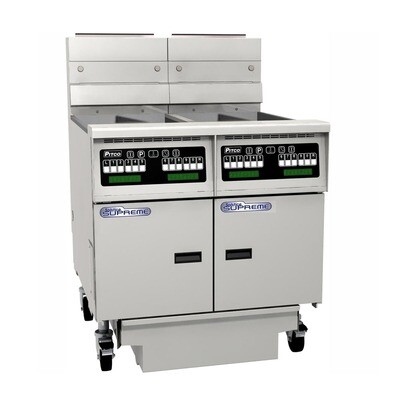 Pitco SSH55T-C/FD/FF Solstice Supreme 2 Split Pan 11L Double Basket Computer Control Gas Fryer