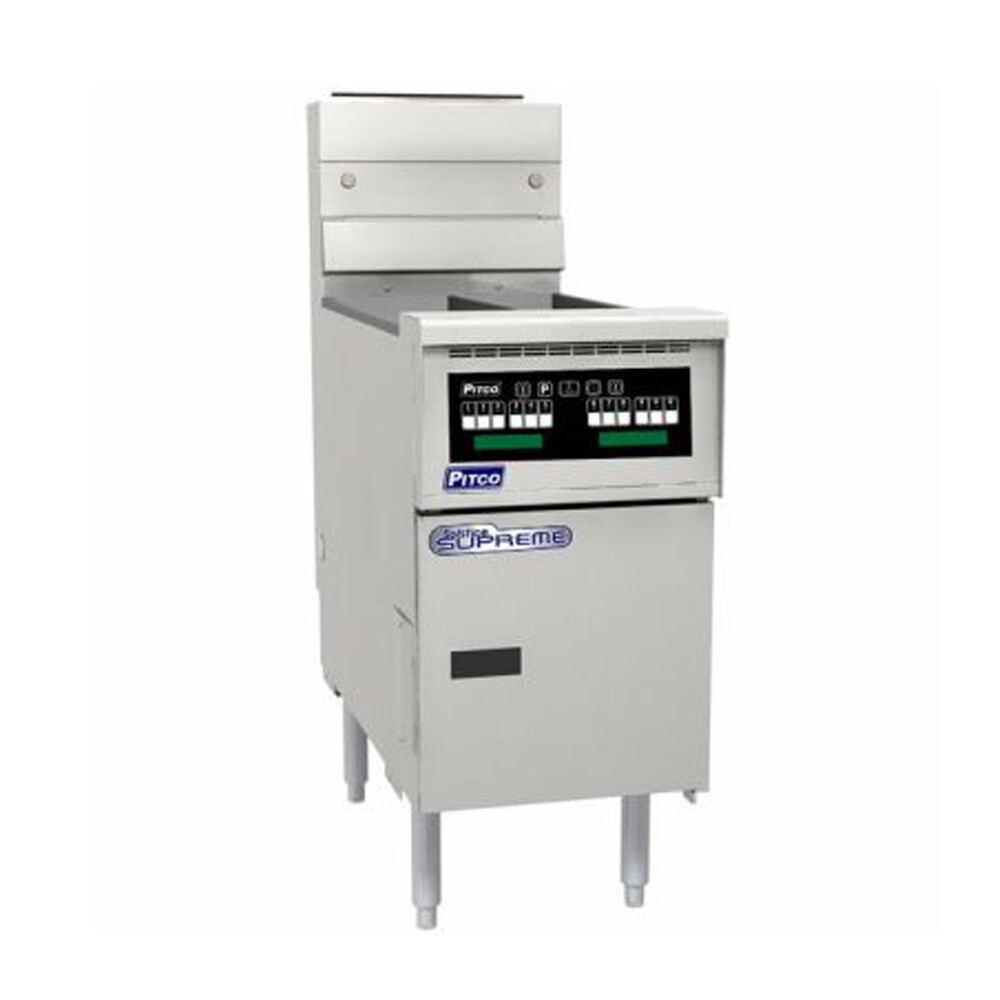 Pitco SSH55T-C Solstice Supreme Split Pan 11L Double Basket Computer Control Gas Fryer
