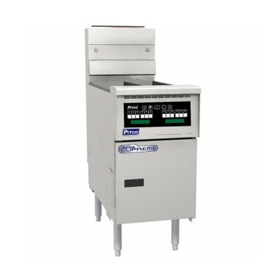 Pitco SSH55T-C Solstice Supreme Split Pan 11L Double Basket Computer Control Gas Fryer