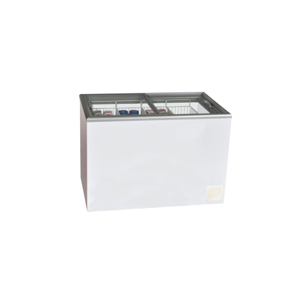 ICS NOVA 4 Flat Top Display &amp; Storage Freezer (Glass or Solid Sliding Lids) - 345 Litres