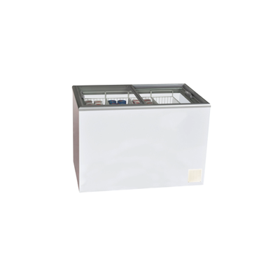 ICS NOVA 4 Flat Top Display &amp; Storage Freezer (Glass or Solid Sliding Lids) - 345 Litres