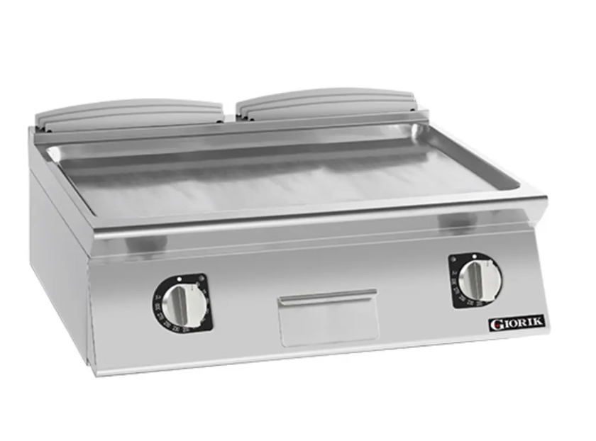 Giorik 900 Series 800mm wide Smooth Mild Steel Gas Frytop on Open Base