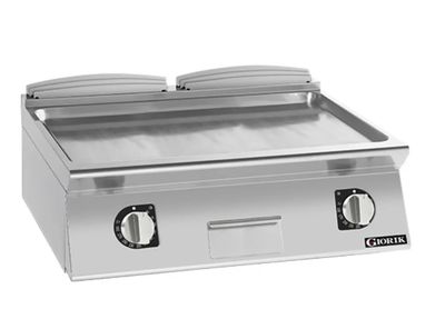 Giorik 900 Series 800mm wide Smooth Mild Steel Gas Frytop on Open Base