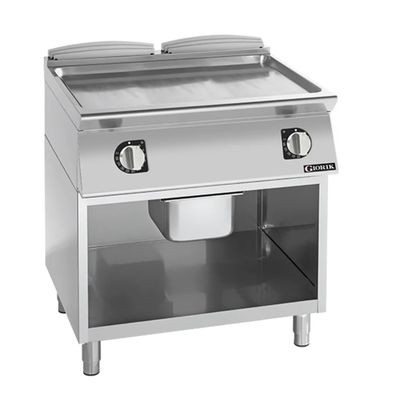 Giorik 700 Series 800mm wide Smooth Satin Chrome Electric Frytop